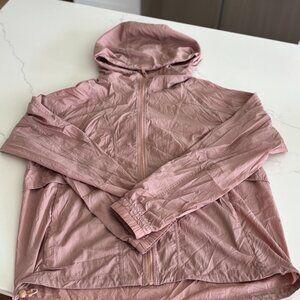 Lululemon 'Hood Lite' Windbreaker Packable Jacket, 10, in ‘Pink Clay’